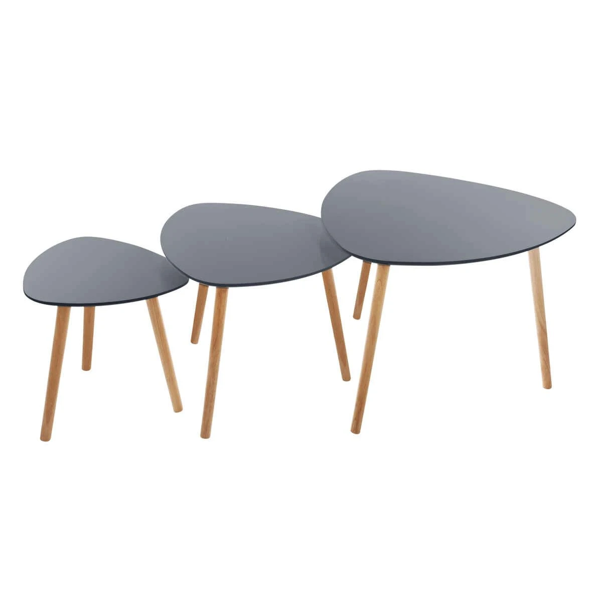 ATMOSPHERA SET 3 TABLES CAFE MILEO GRIS 1 ATMOSPHERA SET 3 TABLES CAFE MILEO GRIS