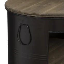 TABLE CAFE AJOURE DIEGO NOIR D.50X92CM -ATMOSPHERA Shop 04855479af07795cdbbfb0620e69e216c7d5693c 2207000533 d1
