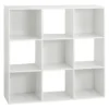 Five ETAGERE BOIS 9 CASES MIX BLANC
