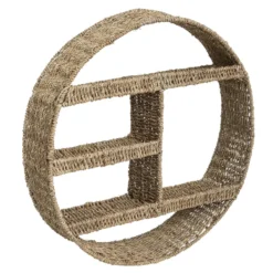 ATMOSPHERA ETAGERE MURALE RONDE SEAGRASS D.58X13CM