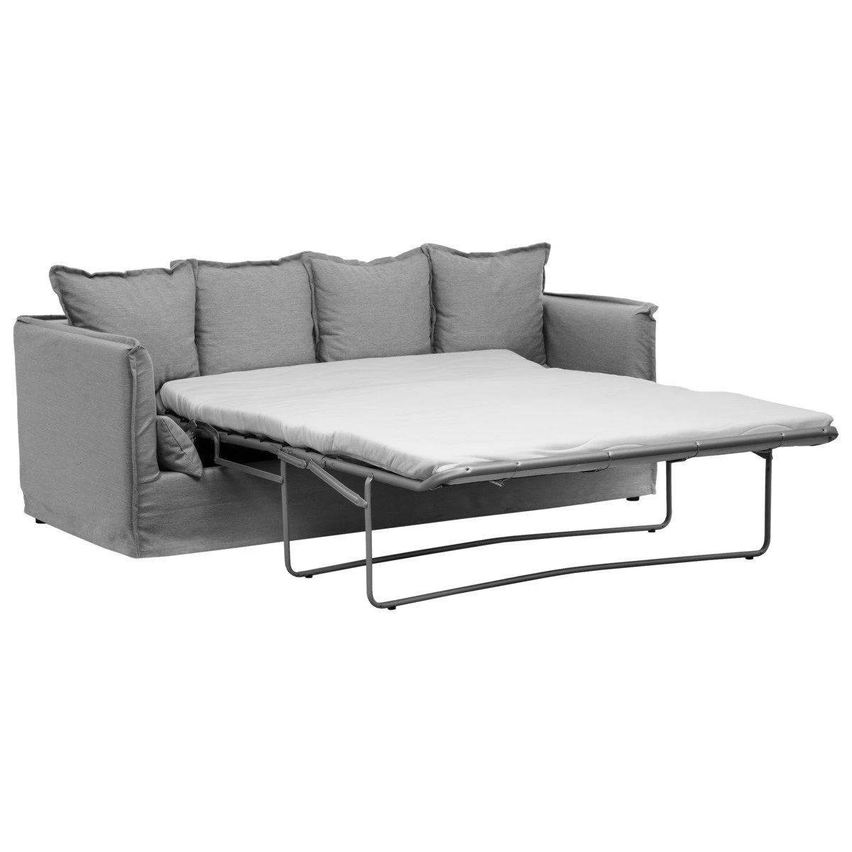 CANAPE CONVERTIBLE 3 PLACES ODILON GRIS CLAIR 2 CANAPE CONVERTIBLE 3 PLACES ODILON GRIS CLAIR – Image 2