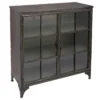 ATMOSPHERA VITRINE BUFFET BROC GRIS D.102X41.5X101.5CM