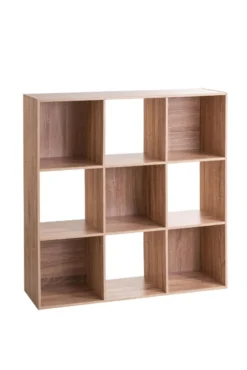 Five ETAGERE BOIS 9 CASES MIX NATUREL