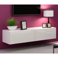 VIGO MEUBLE TV SUSPENDU BLANC