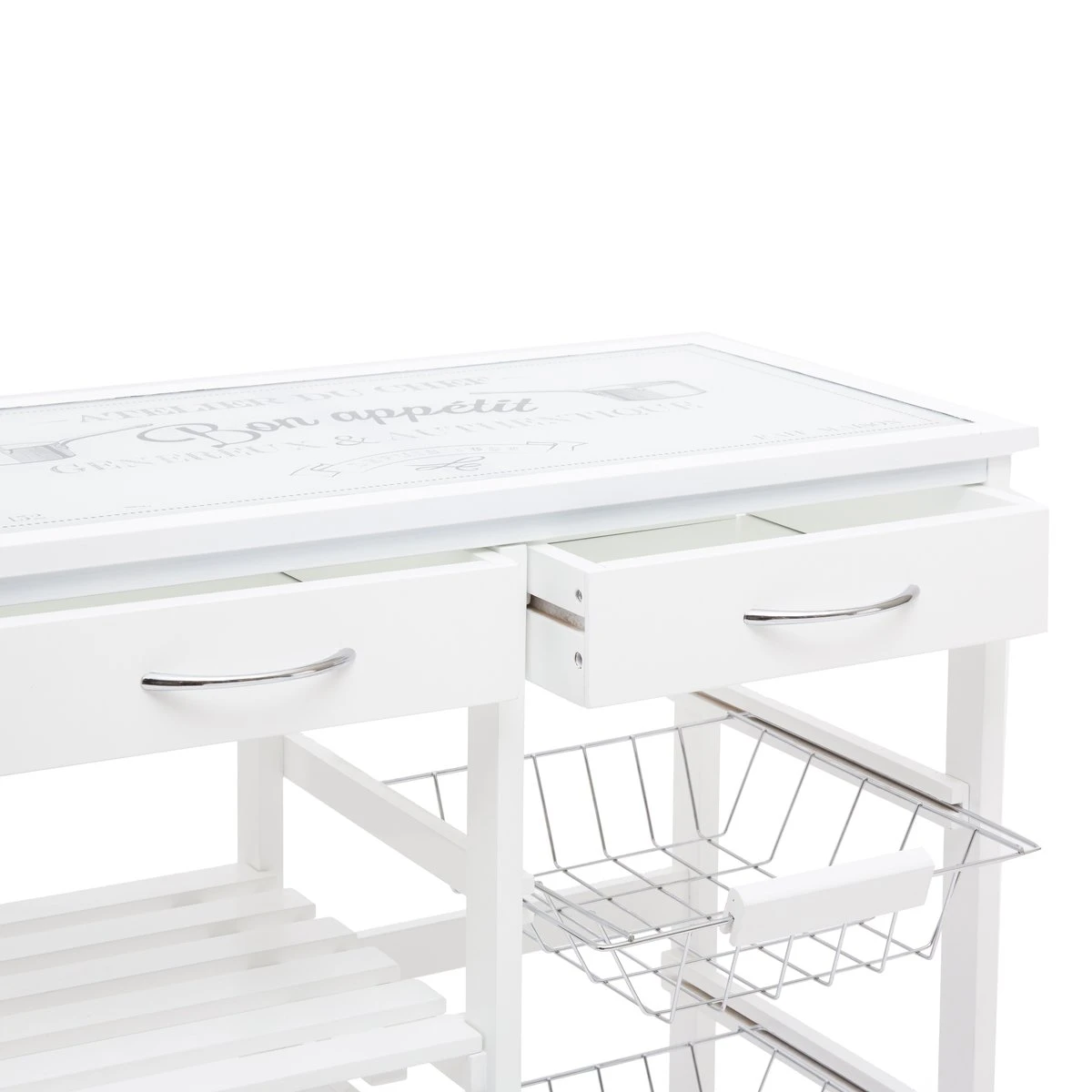 DESSERTE VERRE GUSTAF BLANC 3 DESSERTE VERRE GUSTAF BLANC – Image 3