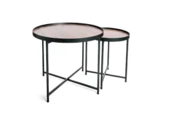 LOT 2 TABLES APPOINT GIGOGNE H.60CM ET H.41CM