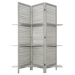 PARAVENT 3 ETAGES TIAM GRIS D.120X26X170CM