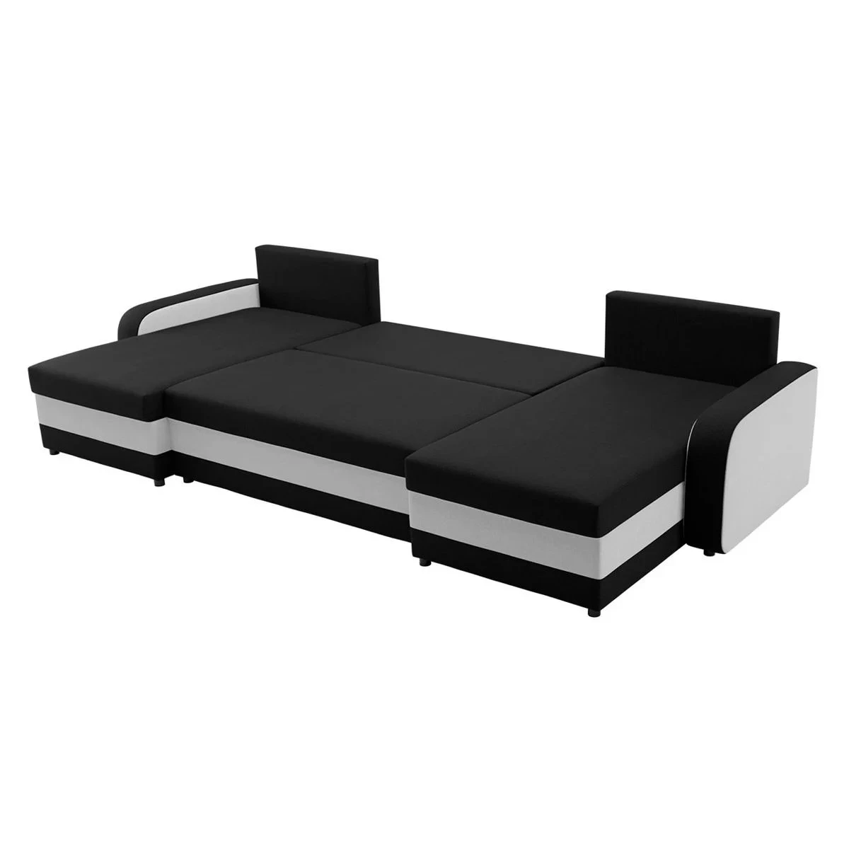 CANAPE KRIS ANGLE PANORAMIQUE NOIR BLANC CASSE 2 CANAPE KRIS ANGLE PANORAMIQUE NOIR BLANC CASSE – Image 2