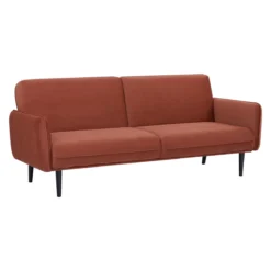 CANAPE CONVERTIBLE 3 PLACES VELOURS DARIA AMBRE