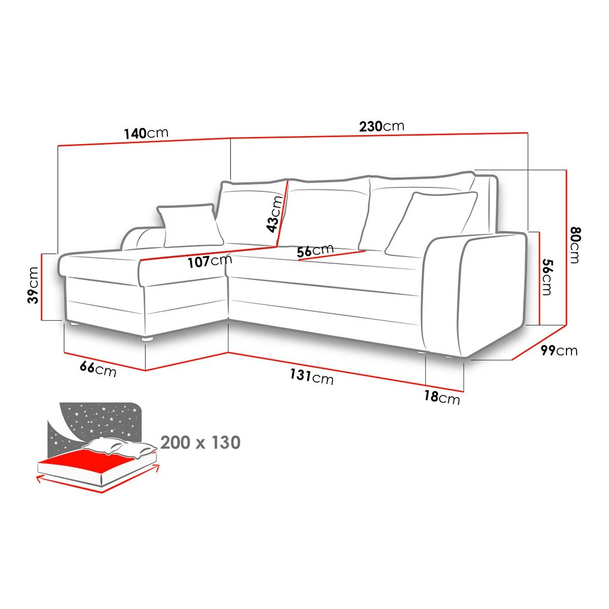 CANAPE KRIS ANGLE GRIS BLANC 2 CANAPE KRIS ANGLE GRIS BLANC – Image 2