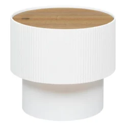 TABLE CAFE ENOLA BLANC D.38.5X35CM