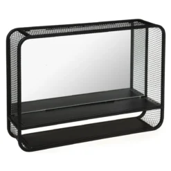 ATMOSPHERA MIROIR ETAGERE METAL D.55X12X40CM