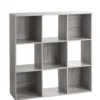 Five ETAGERE BOIS 9 CASES MIX GRIS