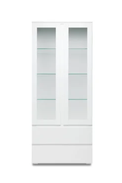 IMAGE VITRINE 2 PORTES BLANC 80X191X40CM