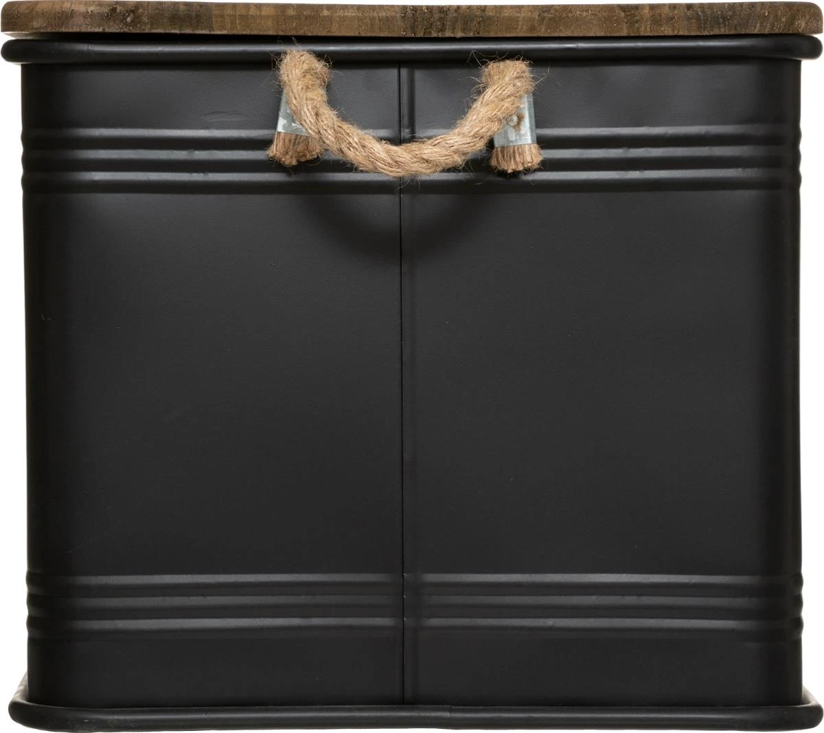 ATMOSPHERA MALLE METAL BOIS NOIR CUBA D.60.1X37.8X33.1CM 5 ATMOSPHERA MALLE METAL BOIS NOIR CUBA D.60.1X37.8X33.1CM – Image 5