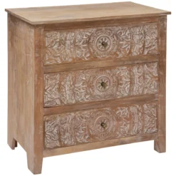 ATMOSPHERA COMMODE 3 TIROIRS SHIREL D.80X40X80CM