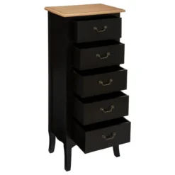 ATMOSPHERA CHIFFONNIER 5 TIROIRS NOIR CHRYSA -ATMOSPHERA Shop 6082c33021ddd 157062B D2