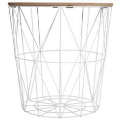 ATMOSPHERA TABLE CAFE METAL BLANC KUMI D.41X40CM -ATMOSPHERA Shop 6089825db6acb 157056A D2