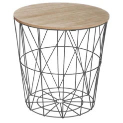 ATMOSPHERA TABLE CAFE METAL NOIR KUMI D.41X40CM