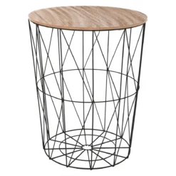 ATMOSPHERA TABLE CAFE METAL NOIR KUMI D.47X57CM