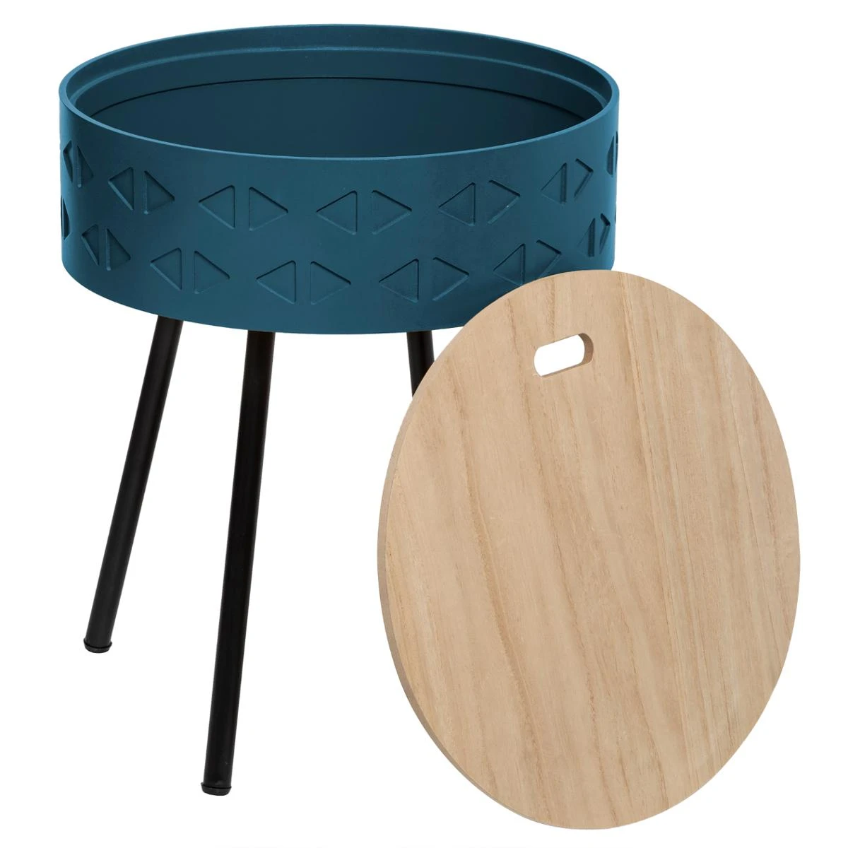 ATMOSPHERA TABLE CAFE COFFRE SHIRO BLEU 2 ATMOSPHERA TABLE CAFE COFFRE SHIRO BLEU – Image 2