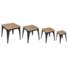 TABLE APPOINT TOROF NOIR D.33X33X36.5CM
