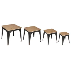 TABLE APPOINT TOROF NOIR D.40X40X41.5CM
