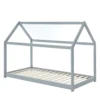 LIT ENFANT CABANE TINY PIN GRIS SOMMIER 90X190CM