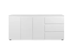 IMAGE ENFILADE 3 PORTES ET 3 TIROIRS BLANC 178.5X80X40CM