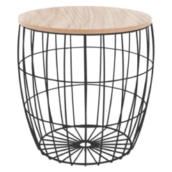 ATMOSPHERA TABLE CAFE ATOMIC BLANC D.40X41CM