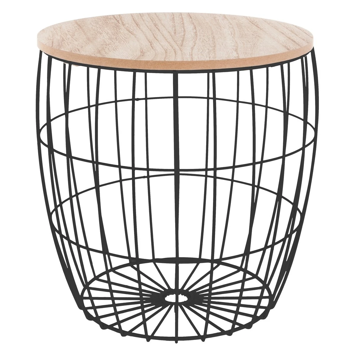 ATMOSPHERA TABLE CAFE ATOMIC BLANC D.40X41CM 1 ATMOSPHERA TABLE CAFE ATOMIC BLANC D.40X41CM