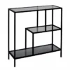 ETAGERE EDISON VERRE FUME 80X30X79.5CM