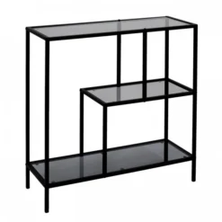 ETAGERE EDISON VERRE FUME 80X30X79.5CM