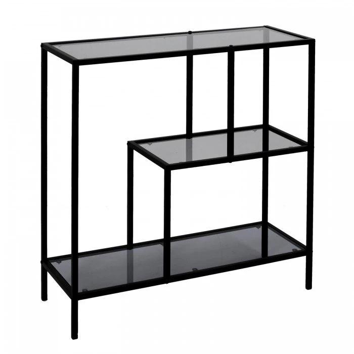 ETAGERE EDISON VERRE FUME 80X30X79.5CM 1 ETAGERE EDISON VERRE FUME 80X30X79.5CM