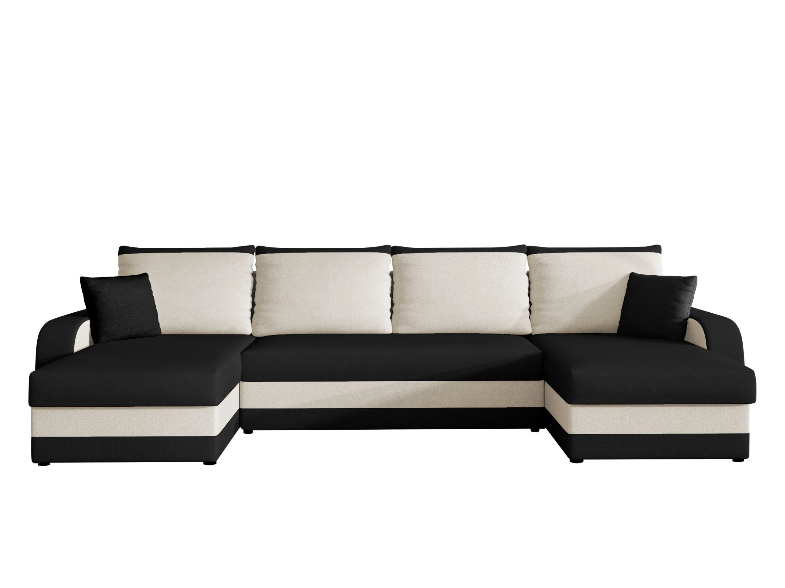 CANAPE KRIS ANGLE PANORAMIQUE NOIR BLANC CASSE 1 CANAPE KRIS ANGLE PANORAMIQUE NOIR BLANC CASSE