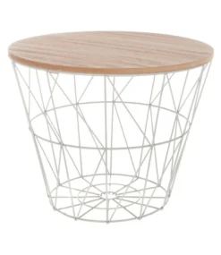 ATMOSPHERA TABLE CAFE METAL GRIS KUMI D.38X30.5CM