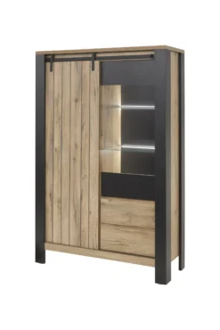 SIMON ARGENTIER 118X180X45CM AVEC LED