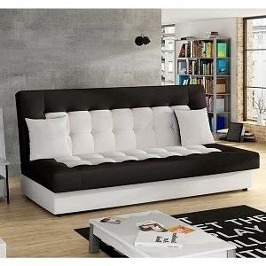 NEO CANAPE CONVERTIBLE 3 PLACES BLANC ET NOIR 1 NEO CANAPE CONVERTIBLE 3 PLACES BLANC ET NOIR