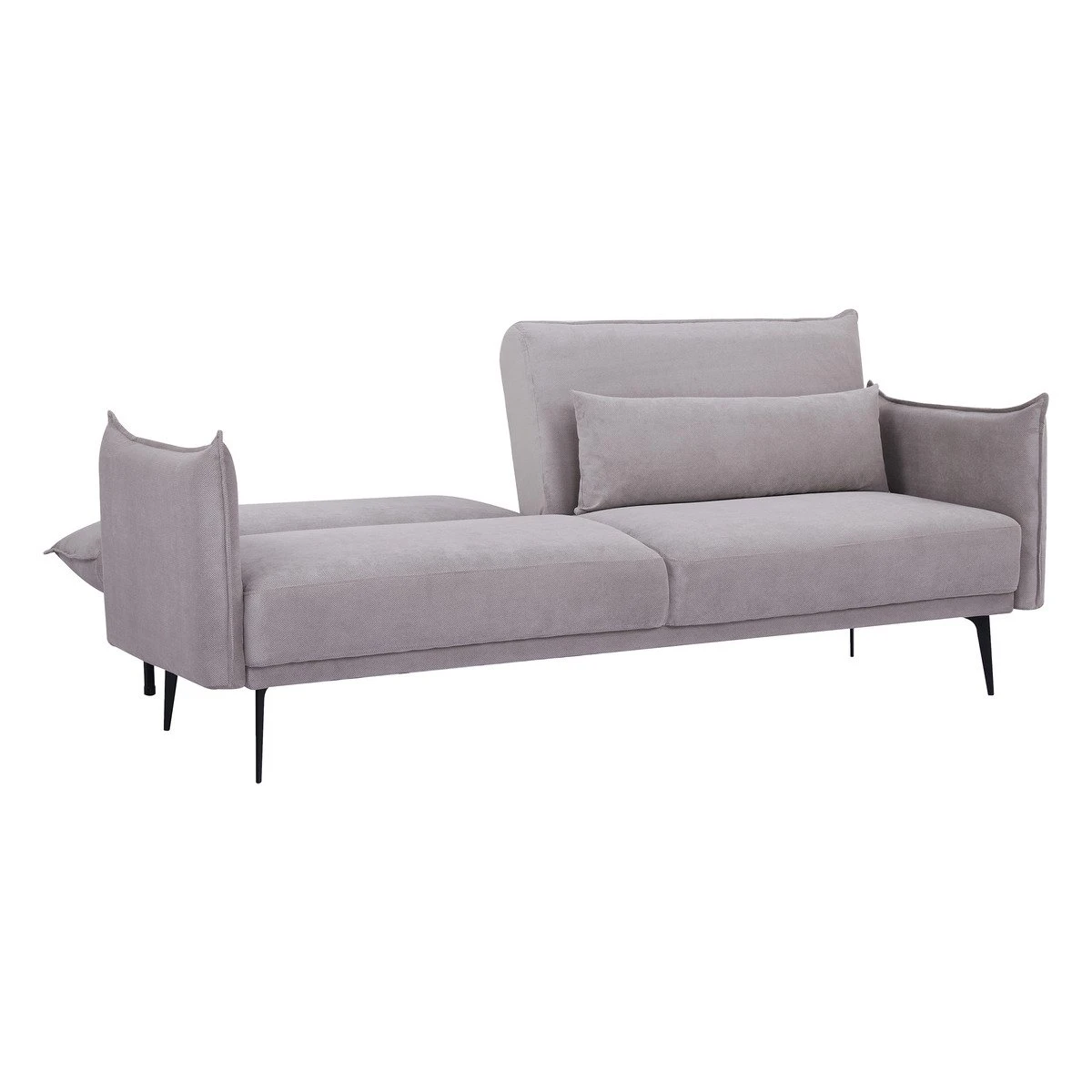 CANAPE CONVERTIBLE 3 PLACES VELOURS AZELI GRIS 3 CANAPE CONVERTIBLE 3 PLACES VELOURS AZELI GRIS – Image 3