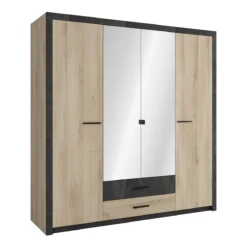 COLORADO ARMOIRE 4PORTES 2TIROIRS CHENE KRONBERG SIDEWAL