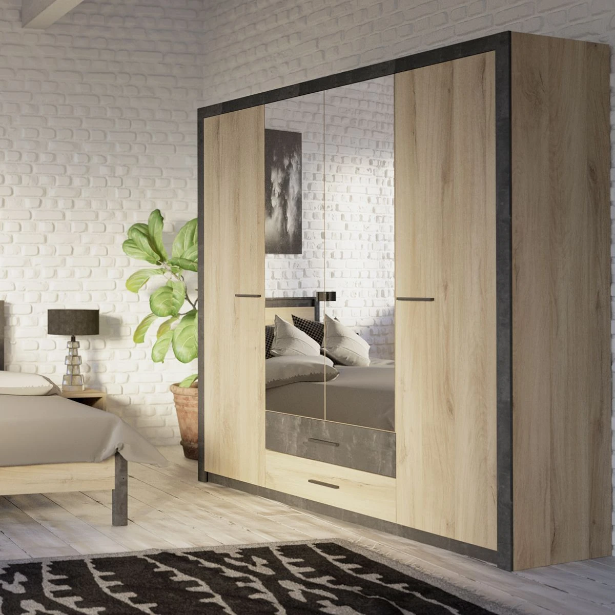 COLORADO ARMOIRE 4PORTES 2TIROIRS CHENE KRONBERG SIDEWAL 2 COLORADO ARMOIRE 4PORTES 2TIROIRS CHENE KRONBERG SIDEWAL – Image 2