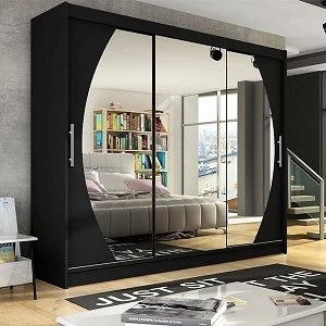 ASTON ARMOIRE NOIRE PORTE COULISSANTES 1 ASTON ARMOIRE NOIRE PORTE COULISSANTES