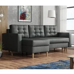 ANA CANAPE ANGLE REVERSIBLE CONVERTIBLE GRIS