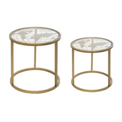 ATMOSPHERA TABLE CAFE GOLD MAP X2 HAUTEUR MAX 45CM
