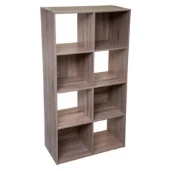 Five ETAGERE BOIS 8 CASES MIX NATUREL