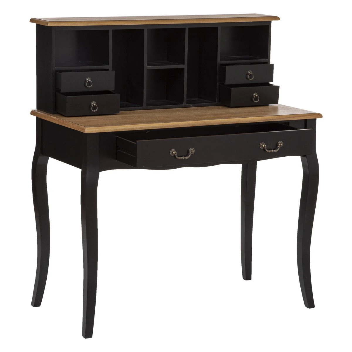 SECRETAIRE 5 TIROIRS CHRYSA NOIR 2 SECRETAIRE 5 TIROIRS CHRYSA NOIR – Image 2