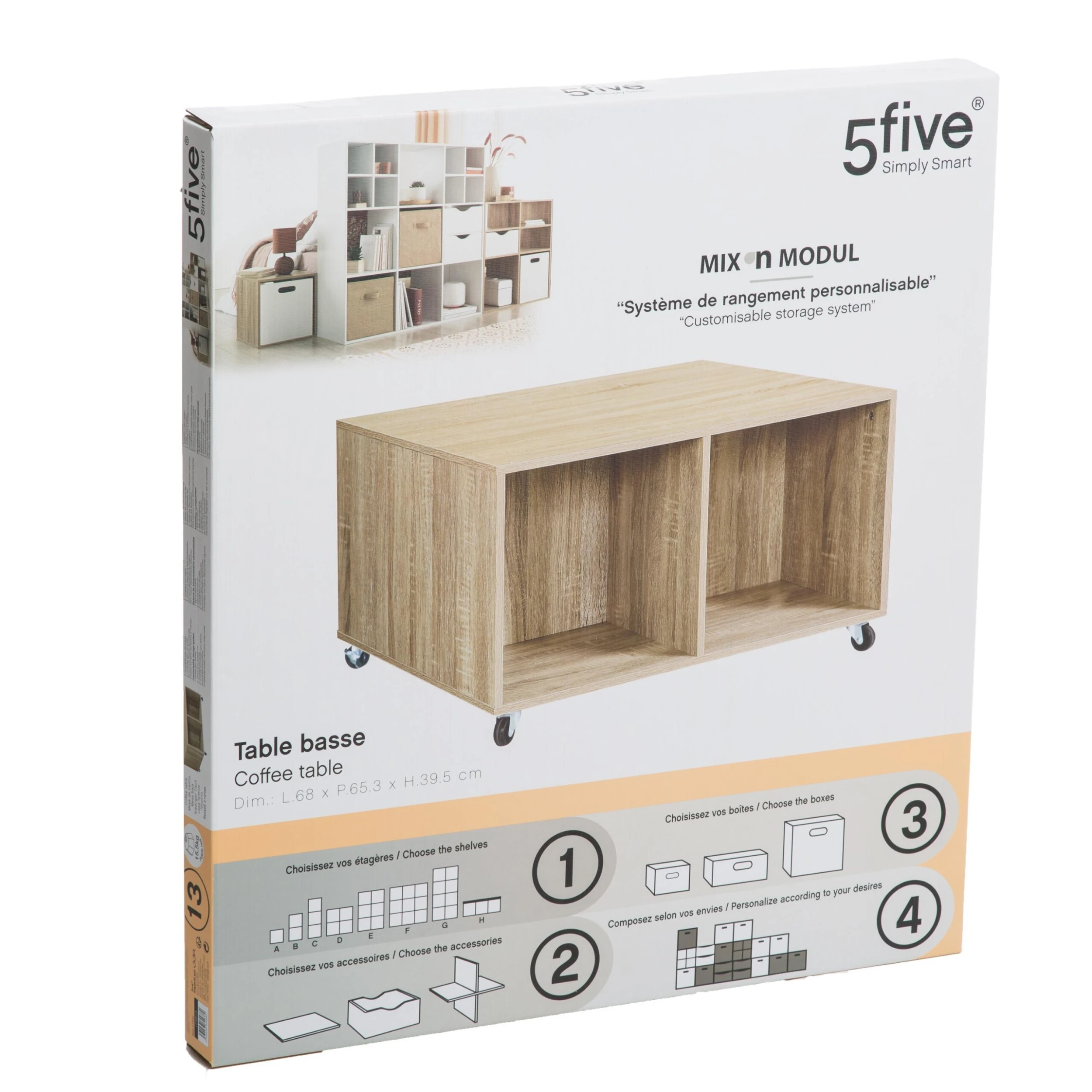 Five TABLE BASSE 4 CASES MIX NATUREL 2 Five TABLE BASSE 4 CASES MIX NATUREL – Image 2