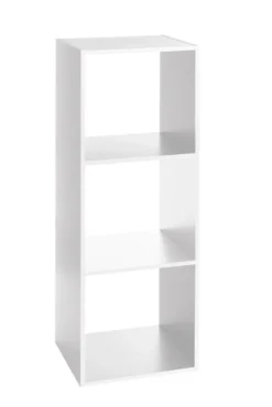 Five ETAGERE BOIS 3 CASES MIX BLANC