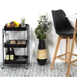 DESSERTE PLIANTE NOIR -ATMOSPHERA Shop c5390158c062ca5271f52f8616a107caa1812e1e 2102000174 6