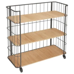 ATMOSPHERA ETAGERE 3 ETAGES JORDI NATUREL GRIS